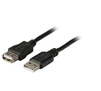 EFB USB2.0 Rallonge mâle type A vers femelle 0,5 m Noir