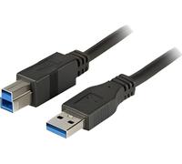 EFB USB3.0 Anschlusskabel A-B,St-St,1.8m,schwarz,Classic