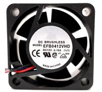 EFB0412VHD 4020 Thick Micro Fan, DC12V 0.18A 3-Wire RPM Feedback High Speed Mini Fan