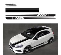 EFBCWQXUI Autocollant De Bande Capot Voiture, pour Seat MII Electric Ibiza Leon Arona Ateca Tarraco Auto Body Side Stripe Decal Jupe Toit Pare-Chocs Vinyle Modifié Décoration,A