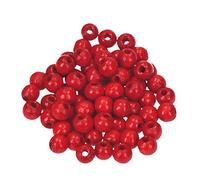 Efco 1400429 Lot de 110 Perles en Bois Rouge 6 mm