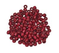 Efco 1401028 12 mm 30 Perles en Bois Trou, Rouge foncé