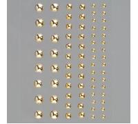 Efco 1504295 Demi-Perles acryliques Auto-adhésives Rondes 3 5 7 mm 72 pcs Brillant doré Brillant 61 x 61 x 3,8 cm