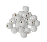 efco - 53 Perles en Bois, diamètre 10 mm 01 : Blanc