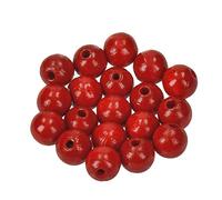 efco- Perles en Bois, 1400829, Rouge, 10 mm
