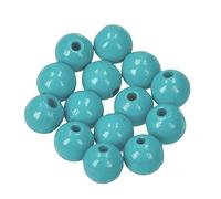 efco - 53 Perles en Bois, diamètre 10 mm, 54 : Turquoise