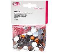 Efco facettes Plaque 2 postes Gem Rose décoratif, Pierre Acrylique, Marron, 12 mm, 75 pièces