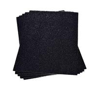 Efco Feuilles en Caoutchouc Mousse à Paillettes 300 x 200 mm, Noir