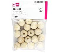 Efco Fil de Bois Non traité moitié Trou 15 mm Ø 4 mm Lot de 18, Marron