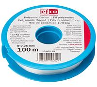 Efco Fil Polyamide, Transparent, Résistance de 2.7 kg, 0,25 mm de diamètre, 100 m