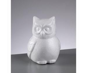 Efco Hibou en polystyrène, 13 cm, Petite Chouette en styro densité supérieure