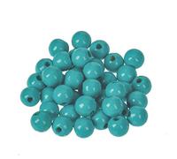 efco Perles en Bois, Ø 8 mm - Trou 2,3 mm, 90 pièces, dans 22 Couleurs Assorties türkis