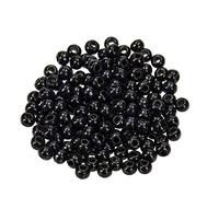 EFCO Perles en Bois Trou 110 Pièces, Noir, 6 mm