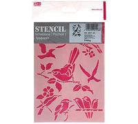 Efco Pochoir d'oiseaux forestiers / 8 Designs, Plastique, Transparent, A5