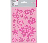 Efco Pochoir/gabarit Motifs Fleurs avec 10 Designs, Plastique, Transparent, A5