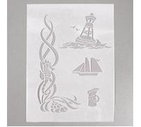 Efco Pochoir Maritime/4 Designs DIN, en Plastique, Transparent, Une 5