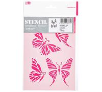 Efco Pochoir Papillons/4 Designs DIN A 5, en Plastique, Transparent