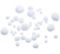 Efco Pompons pour 7/10/15/20/25 mm Garnitures, Blanc, 75 pièces