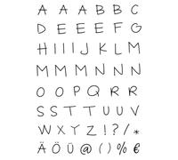 Efco Tampon Lettres majuscules Transparentes A7 74 x 105 mm 55 Parties Transparentes 11 x 8 x 2 cm