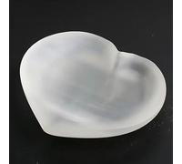 EFDSVUHE 1pc 6-7cm Crystal Carved Heart Shape Bowl White Minerals Home Decoration