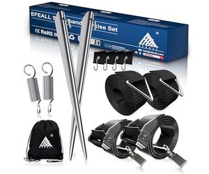 EFEALL Kit de Sangles Anti-tempête pour auvent avec 4 Crochets pour Camping-Cars Thule Omnistor, Sangle Auvent Caravane, Kit de Sangles Latérales avec Laisse Tempête, Accessoires de Camping-Car