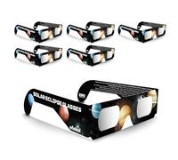 efekol Lot de 6 lunettes anti-éclipse solaire certifiées ISO 12312 2 et lunettes de vue certifiées CECertfied Direct Solar Eclipse