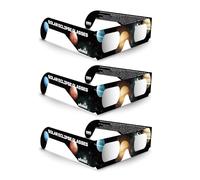 efekol Lunettes pour éclipse solaire (lot de 3) - Certifiées CE et EN ISO 12312-2 pour une observation du soleil en toute sécurité - Éclipse totale du 12 août 2026