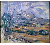 EfeMir Affiche Vintage Toile Murale Art Photos De Célèbres Tableaux la Montagne Sainte Victoire de Paul Cézanne Pour les Décorations pour la Maison 60x90cm