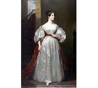 EfeMir Affiche Vintage Toile Murale Art Photos De Célèbres Tableaux Portrait d'Ada Lovelace par Margaret Sarah Carpenter Pour les Décorations pour la Maison 60x90cm
