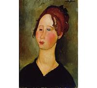 EfeMir De Célèbres Tableaux Toile Avec Image HD Imprimer Posters Femme bourguignonne par Amedeo Modigliani Pour la Décoration du Salon 60x90cm
