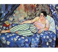 EfeMir De Célèbres Tableaux Toile Avec Image HD Imprimer Posters Theroom de Marie Clémentine Suzanne Valadon Pour la Décoration du Salon 60x90cm