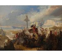 EfeMir Images Abstraites Tirages Toile D'art De célèbres tableaux Bataille de Poitiers Octobre par Charles Auguste Steuben pour la décoration de la chambre à coucher 60x90cm