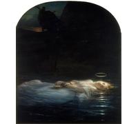 EfeMir Images Abstraites Tirages Toile D'art De Célèbres Tableaux le jeune martyr de Paul Delaroche Pour la Décoration de la Chambre à Coucher 60x90cm