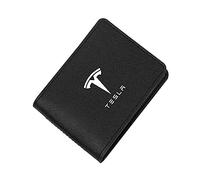 EFEMIR Portefeuille de Voiture en Cuir Porte-Cartes Mince permis de Conduire Facture Passeport Poche pour Carte d'identité pour Tesla modèle 3 Y X,A