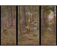 EfeMir Tableaux sur Toile Image Imprimén Célèbre le Pionnier par Frederick Mccubbin pour la décoration murale 60x90cm