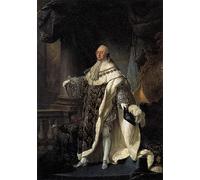 EfeMir Tableaux sur Toile Image Imprimén Célèbre Portrait de Louis XVI Antoine-François Callet Pour la Décoration Murale 60x90cm