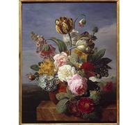 EfeMir Toile Avec Image HD Imprimer Posters De célèbres tableaux Fleurs dans un vase Peinture de Jan Frans Van Dael pour la décoration du salon 60x90cm
