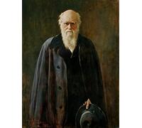 EfeMir Toile Avec Image HD Imprimer Posters De célèbres tableaux Portrait de Charles Darwin par John Collier pour la décoration du salon 60x90cm