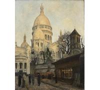 EfeMir Toile Avec Image HD Imprimer Posters De célèbres tableaux Sacré Coeur Montmartre Paris Hans Heyerdahl pour la décoration du salon 60x90cm