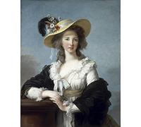 EfeMir Toile Avec Image HD Imprimer Posters De célèbres tableaux Yolande Martine Gabrielle De Polastron Duchesse de Polignac par Elisabeth Louise Vigee Lebrun pour la décoration du salon 60x90cm