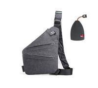 EFEMIR Wander Plus Sac De Voyage Antivol, Sac à Bandoulière Sécurisé Et élégant Pour Femmes Et Hommes, Sac à Bandoulière étanche, Sac à Bandoulière Mince (Grey)