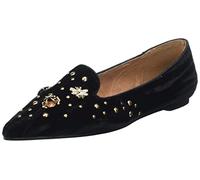 Eferri Femme Ronde Semelle de Mocassin, Noir, 38 EU