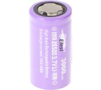 Efest IMR 26500 Li-Ion 3,6V - 3,7V 3000mAh avec pôle positif plat, noter les dimensions 50,07x26,26mm