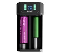 Efest Mega Chargeur de batterie USB pour piles AA AAA 18650 21700 double fente rapide 1 A NiMH Li-ION
