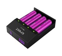 Efest PRO C4 Chargeur de batterie 4 cellules pour batteries au lithium-ion Alimentation 12 V Protection polarité inverse