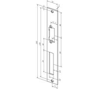 EFF-EFF 94A35-01 Effeff Profix-2 94A Gâche fermée universelle pour ouvre-porte électrique en acier inoxydable 94A35-01, argent
