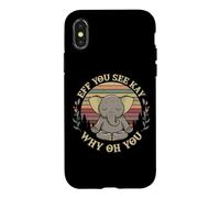 Eff You See Kay Why Oh You Éléphant Yoga Pose Méditation Coque pour iPhone X/XS