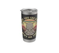 Eff You See Kay Why Oh You Éléphant Yoga Pose Méditation Gobelet isotherme en acier inoxydable double paroi