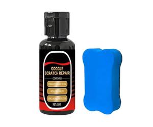 Efface Rayure Moto - Rénovateur Visière Casque | Crème Polissage Restauration Brillance 35ml, Protection Carrosserie Et Lunettes, Kit Entretien Avec Éponge Pour Éliminer Micro-rayures Et Tourbillons
