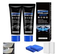Efface Rayure Voiture 120 g Avec éponge Et Chiffon,Efface Rayure Car Scratch Remover,Anti Rayure Voiture Carrosserie,Polish Voitures Rayure,Pour Réduire Les Micro-Rayures Et Raviver La Brillance，2PC
